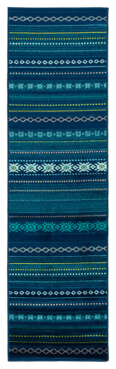 Surya Paramount PAR-1120 6'7"x9'6" Rug, Blue/Aqua/Teal/Lime/Gray/Gray/Cream