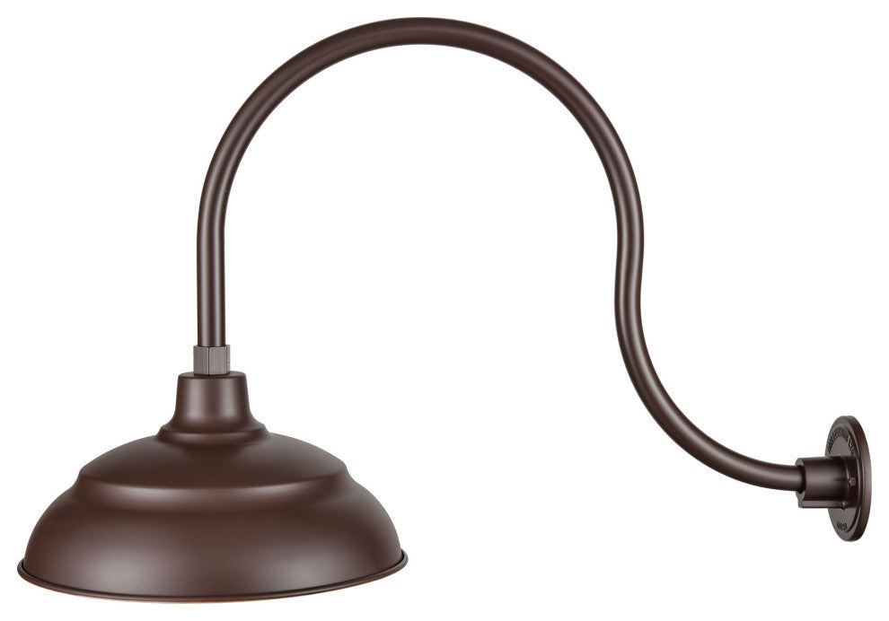 R Series Collection 1 Light 14" Architect Bronze RLM Warehouse Shade