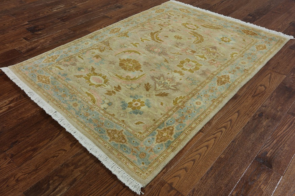 4'x6' Oriental Handmade Chobi Area Rug, W2124