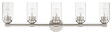 Whittier 5-Light Brushed Nickel Large Vanity Sconce