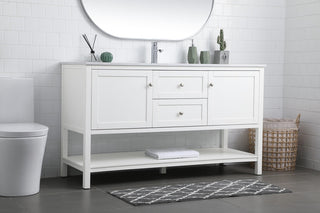 60" Single Bathroom Vanity, White