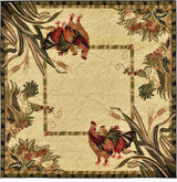 Unique Loom Cream Barnyard Farm 6' Square Rug