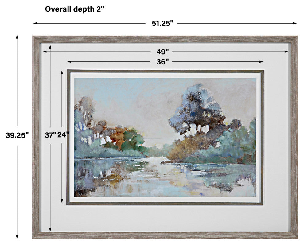 Uttermost Morning Lake Watercolor Framed print