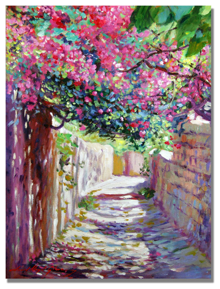 'Shady Lane Greece' Canvas Art by David Lloyd Glover