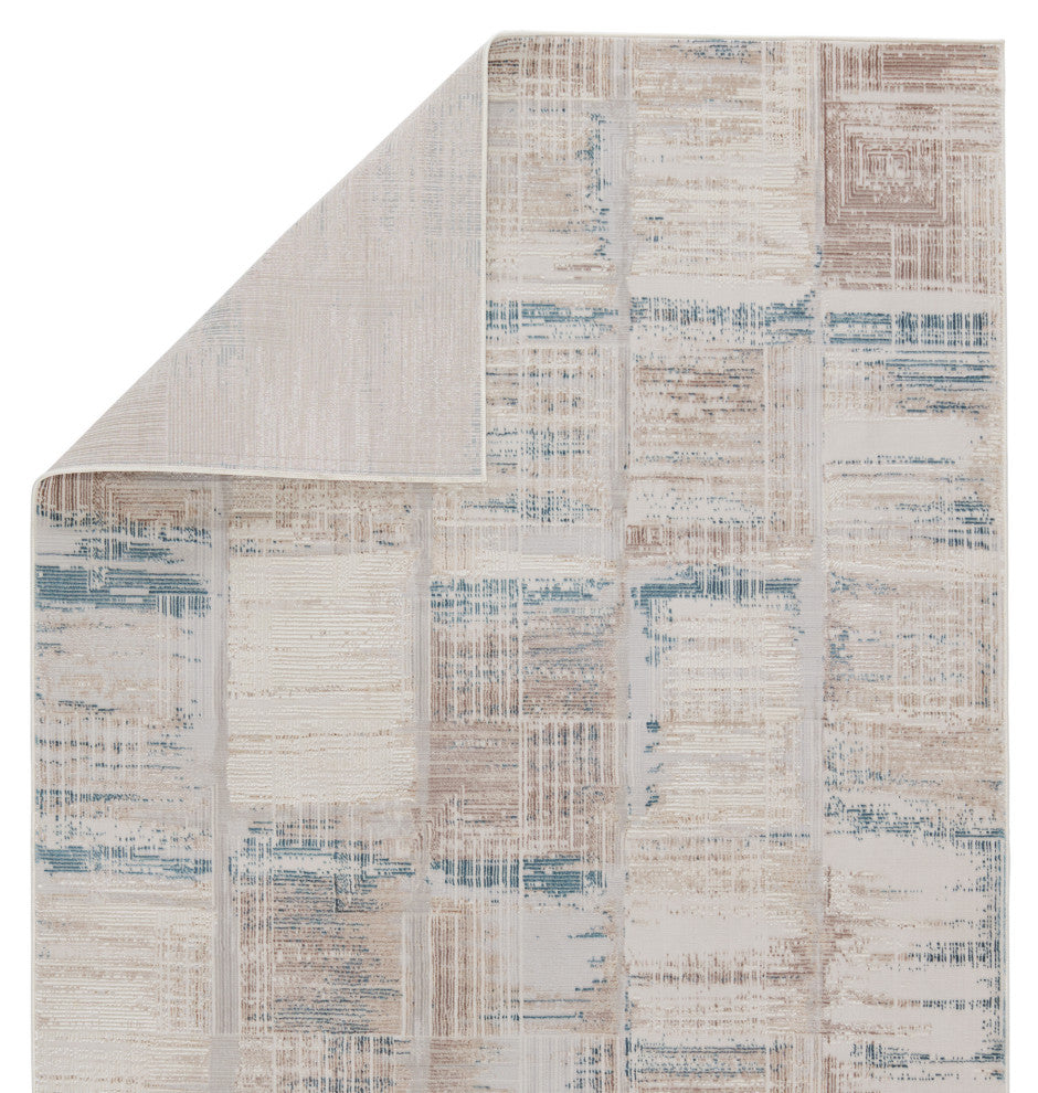Vibe by Jaipur Living Halvard Abstract Ivory/ Blue Area Rug, 5'x8'