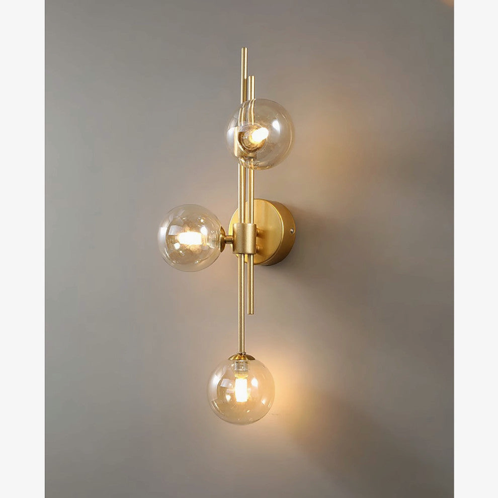 Mieres | Luxury Minimalist Glass LED Wall Lamp, Transparent, Right