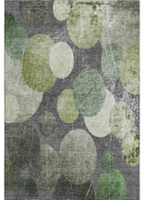Premium Machine Washable Mayfield AMF556 Green 3' x 5' Rug
