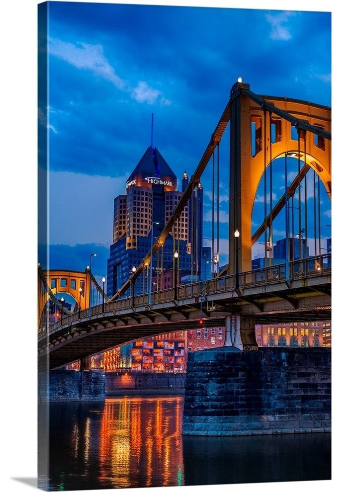 "Pittsburgh Skyline" Wrapped Canvas Art Print, 24"x36"x1.5"