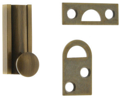 Genuine Solid Brass 2" Surface Bolt, Antique Brass