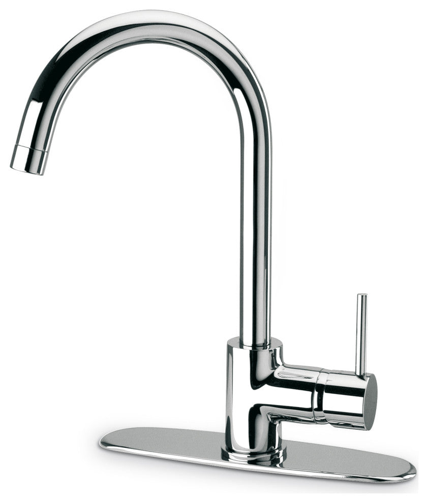 LaToscana Elba Single Handle Pull Down Spray Kitchen Faucet, Chrome
