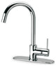 LaToscana Elba Single Handle Pull Down Spray Kitchen Faucet, Chrome