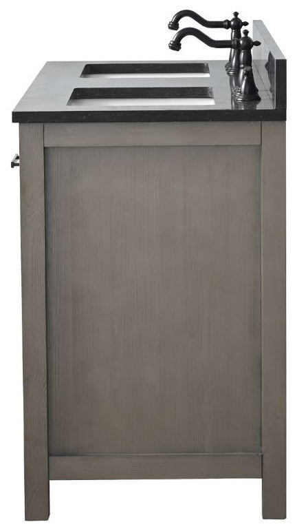 Jasper 54" Bathroom Vanity, Textured Gray, Blue Limestone