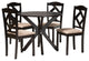 Bernetta Modern 5-Piece Dining Set, Sand