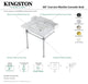 Kingston Brass LMS30M8SQ1ST 30" Carrara Marble Console Sink, Legs