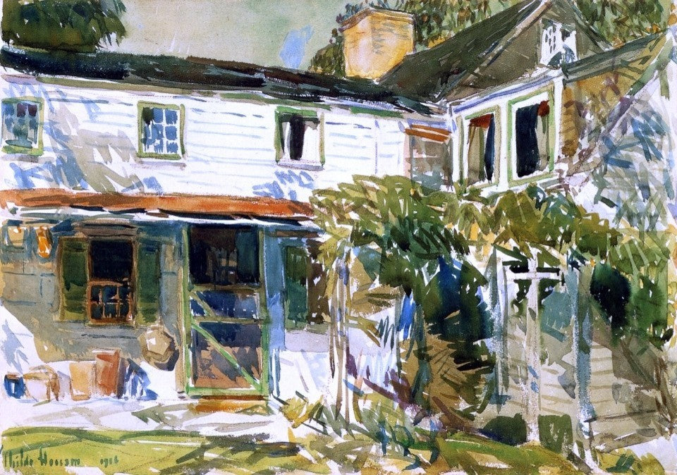 Frederick Childe Hassam Back of the Old House, 18"x27" Wall Decal