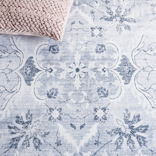 Safavieh Arizona Machine-Washable Collection ARZ118 Rug, Light Grey/Grey Green, 4'x6'