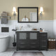 Vanity Art Vanity Set With Vessel Sink, Espresso, 48", Led Touch-Switch Mirror