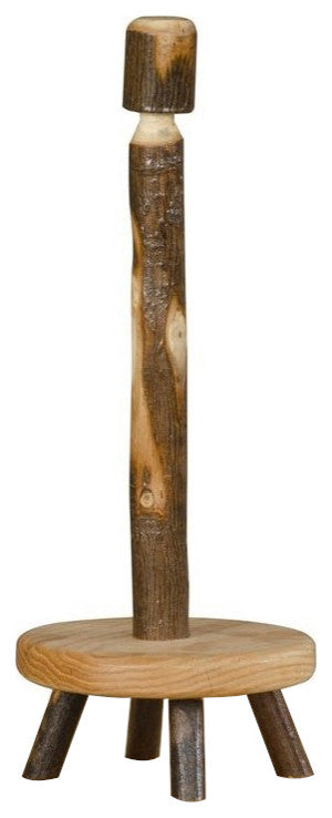 Hickory Log Paper Towel Holder, Hickory & Oak