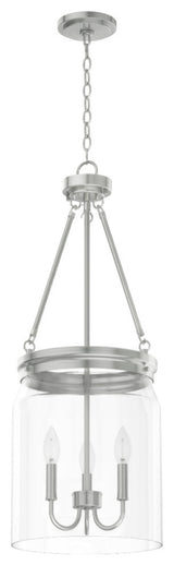 Hunter Devon Park Brushed Nickel 3 Light Pendant Ceiling Light