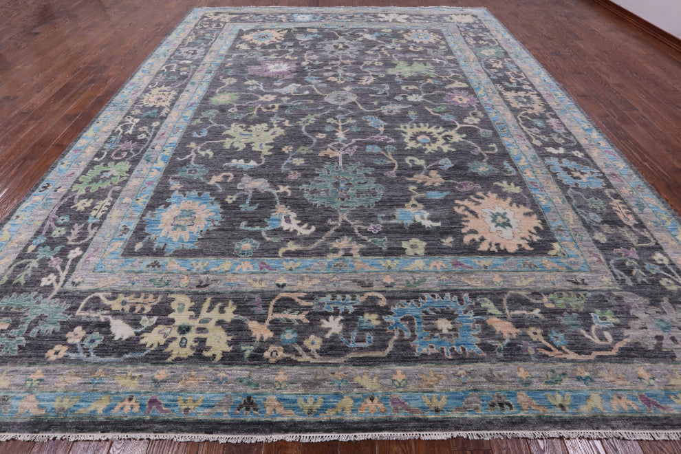 12' 0" X 15' 2" Turkish Oushak Handmade Wool Rug - Q13432