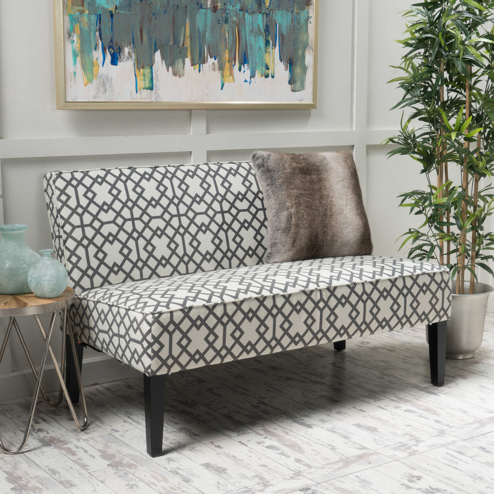 Charlotte Modern Fabric Loveseat