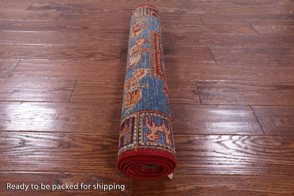 2' 9" X 4' 2" Antiqued Pazyryk Historical Design Hand Knotted Rug Q10877