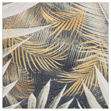 Safavieh Barbados Collection Indoor-Outdoor, BAR549 Rug, Black/Green/Gold, 6'6" Square