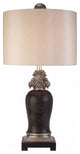 Tracey Transitional Style Table Lamp,Sterling Silver, Brown