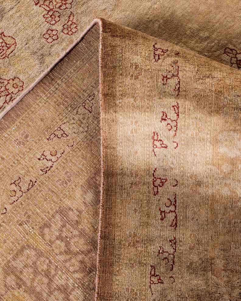 Fine Vibrance, One-of-a-Kind Hand-Knotted Area Rug Brown, 9' 1" x 12' 4"