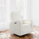 Storkcraft Santa Monica Power Recliner Swivel Glider, Ivory Boucle