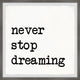 "Never Stop Dreaming XV" Framed Painting Print