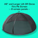 Master Flame 59" Diameter Fire Pit Screen, Lift Off Dome, Carbon Steel