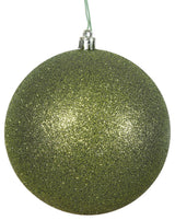 Vickerman 3" Olive Glitter Ball Ornament, 12 per Bag