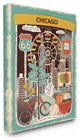 Vintage City Jar Chicago Illinois Fun Facts Design30x40