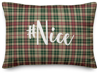 #Nice, Tartan Plaid 14x20 Lumbar Pillow