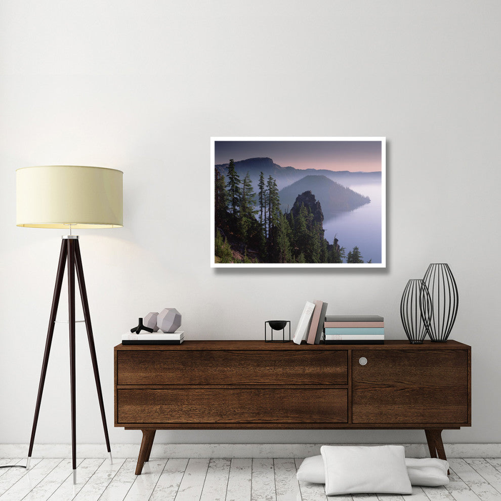 "Wizard Island in the center of Crater Lake, Crater Lake NP" Paper Art, 42"x32"