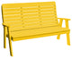 Poly Winston Garden Bench, Lemon Yellow, 5 Foot
