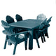 Muskoka 7-Piece 42x84 Dining Set, Weathered Acorn, Nantucket Blue