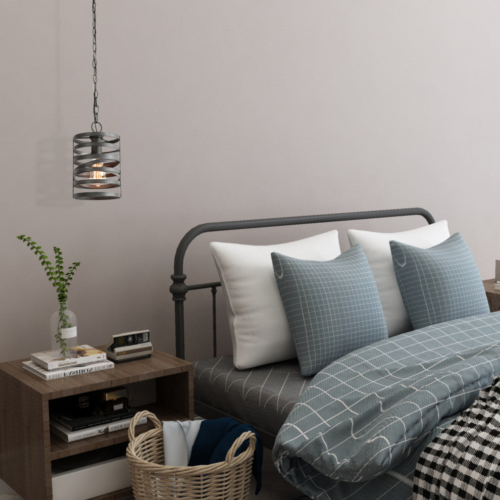LALUZ 1-Light Pendant Lighting Iron Ceiling Hanging Lights
