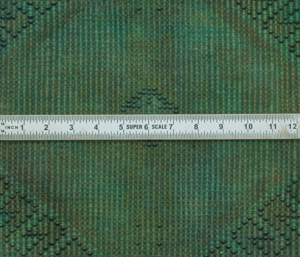 Vintage Distressed Overdyed Khatereh Green Runner