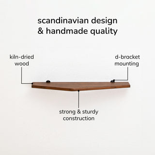 Lonny Wall Mounted Shelves, Walnut