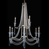 Varaluz 270C09 Barcelona 9 Light 35"W Crystal Chandelier - Transcend Silver
