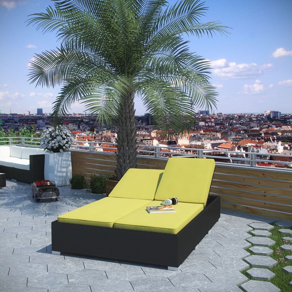 Evince Chaise in Espresso Peridot