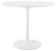 Lippa 36 Wood Top Dining Table, White