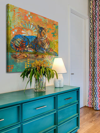 "South China Tiger" Painting Print on Canvas by Evelia