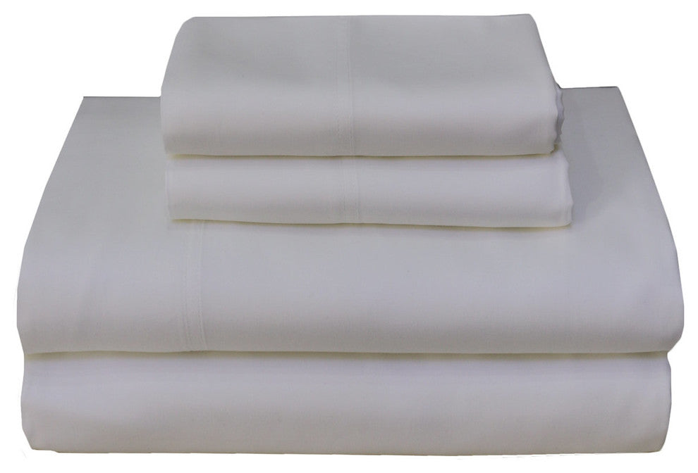 Abripedic Tencel Lyocell Sheet Set, 300 TC, White, California King