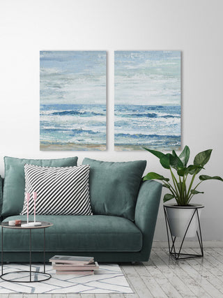 Ride the Waves Diptych, 48"x36"