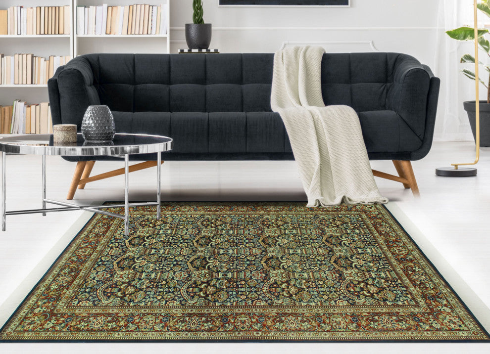 Heirloom Madelyn Navy/Rust Rug, 4'7x6'10