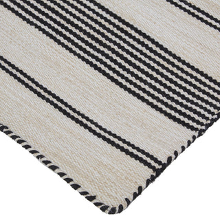 Weave & Wander Granberg Eco-Friendly PET Rug, Black, 4' X 6'