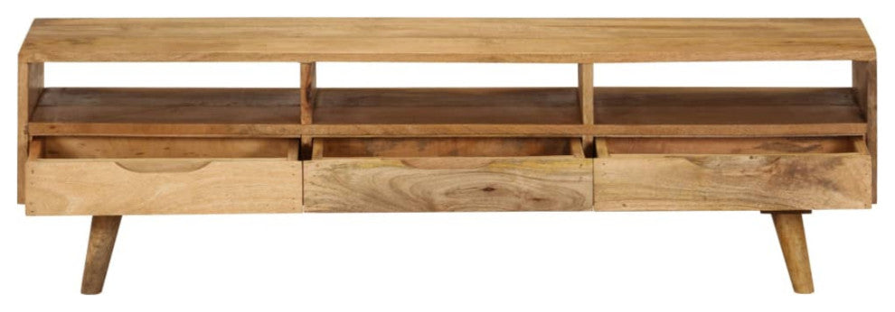 vidaXL TV Cabinet Solid Mango Wood 55.1"x11.8"x16.1"
